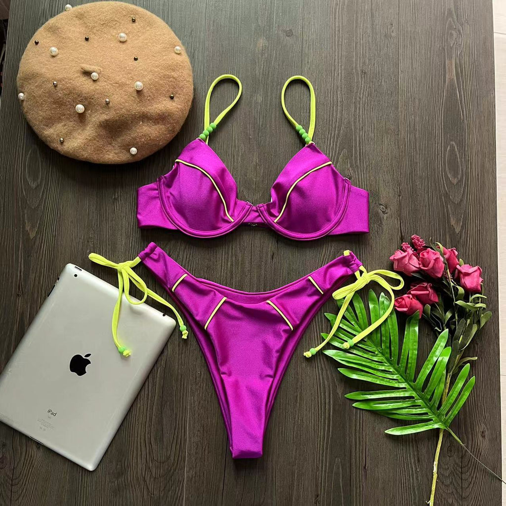 RUOTONGSEPT New Sexy Push up Bikini Set Swimsuit Women's low-waist Swimwear For Female Two Piece