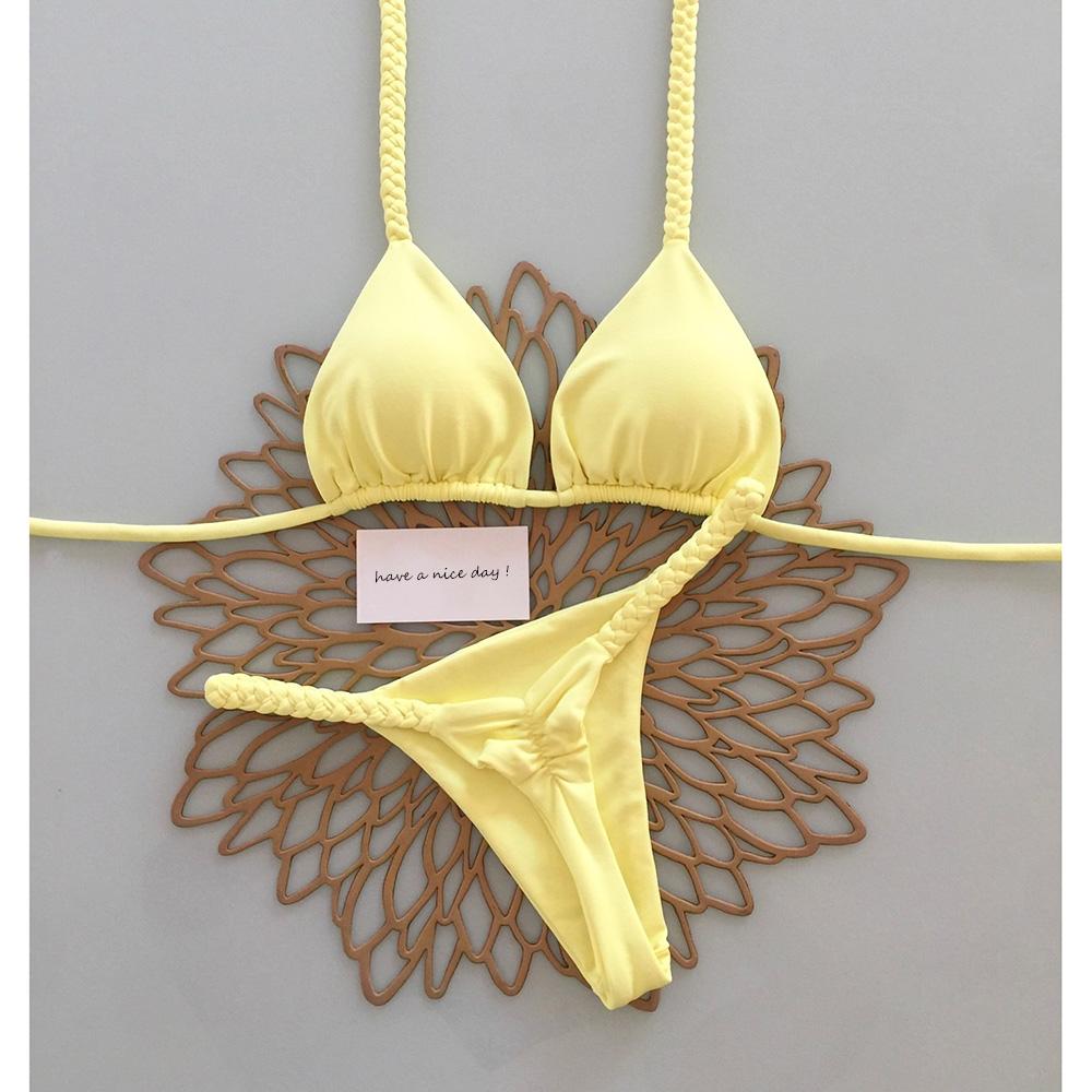 Micro Bikinis 2026 Push Up Women Swimsuits Sexy Swimwear Brazilian Bikini Set Thong Biquini Solid
