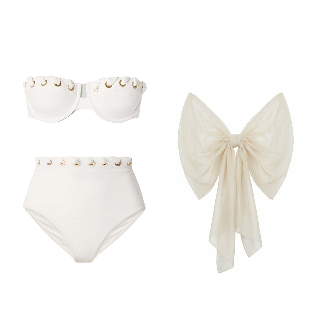 Sexy Underwire Bikini Swimsuit Braid High Waist Swimwear Women Brazilian Bikini Push Up Bathing Suit