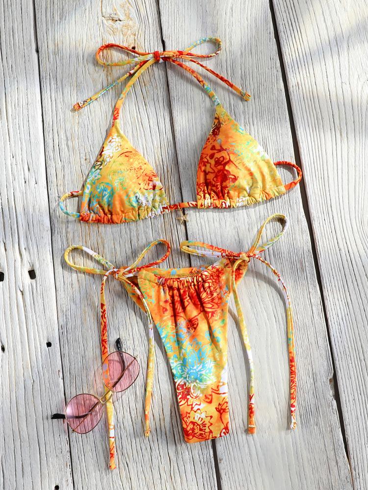 Miyouj Bandage Swimwear Summer Swimsuit High Cut Bikini Set Solid Sexy 2-Piece Suit New Bathsuit