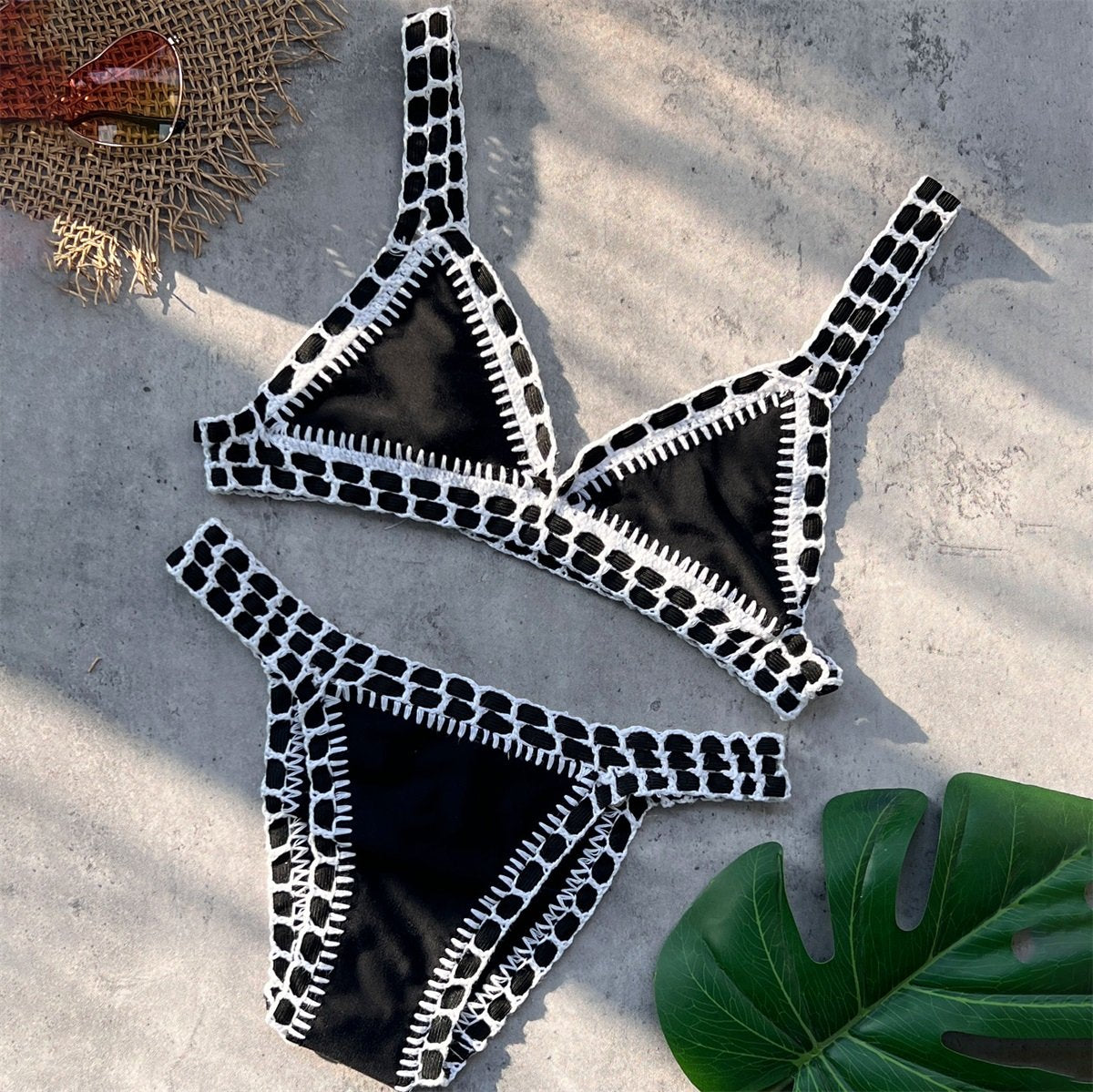 Pink Crochet Bikini 2026 Sexy Women Swimsuit Female Swimwear Micro Bikini Set Bandeau Swimming Suit