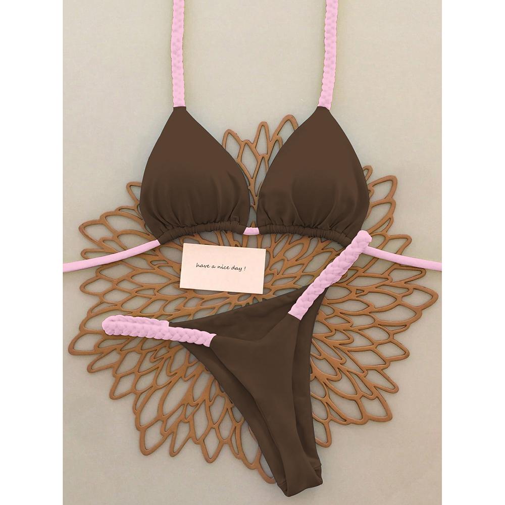 Micro Bikinis 2026 Push Up Women Swimsuits Sexy Swimwear Brazilian Bikini Set Thong Biquini Solid