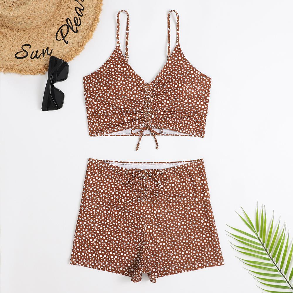 2026 High Waist Bikini Swimsuit Women Push Up Bikini Floral Swimsuit Print Bikini boxers Swimwear