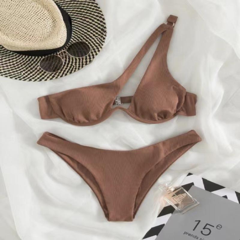 Sexy Bikinis Swimsuits Cut Out Women's Swimwear 2026 One Shoulder Biquini High Cut Bathing Suits