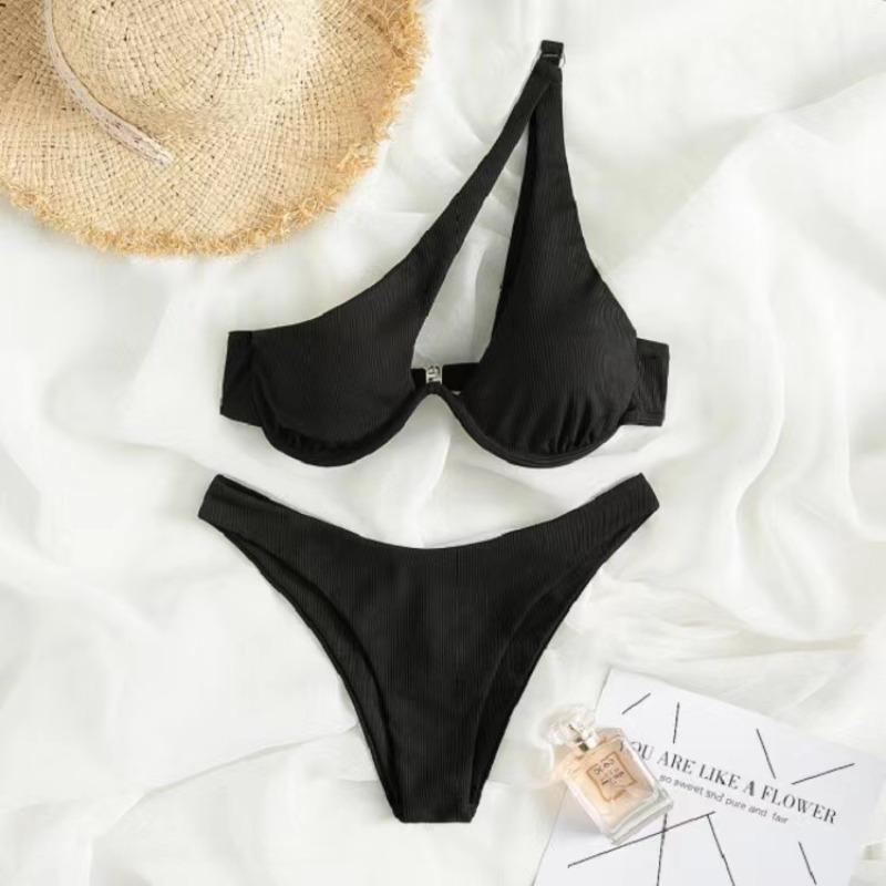 Sexy Bikinis Swimsuits Cut Out Women's Swimwear 2026 One Shoulder Biquini High Cut Bathing Suits