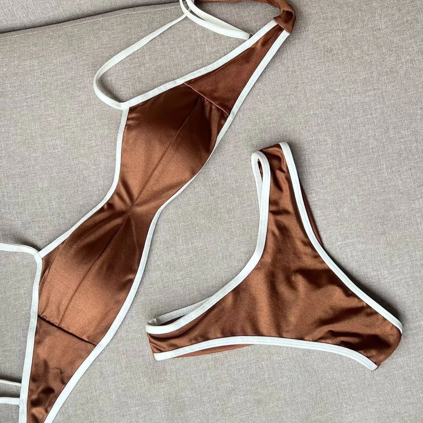 2026 Sexy Bikini Women Swimsuit Female Swimwear Bandeau Biquini Bathing Suit Shiny Swimming Suits