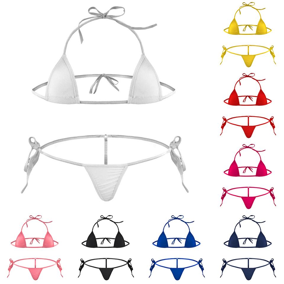Hot New Beach Holiday Women\'s Bikini Set Lingerie Swimwear Backless Bodycon G String High Fork