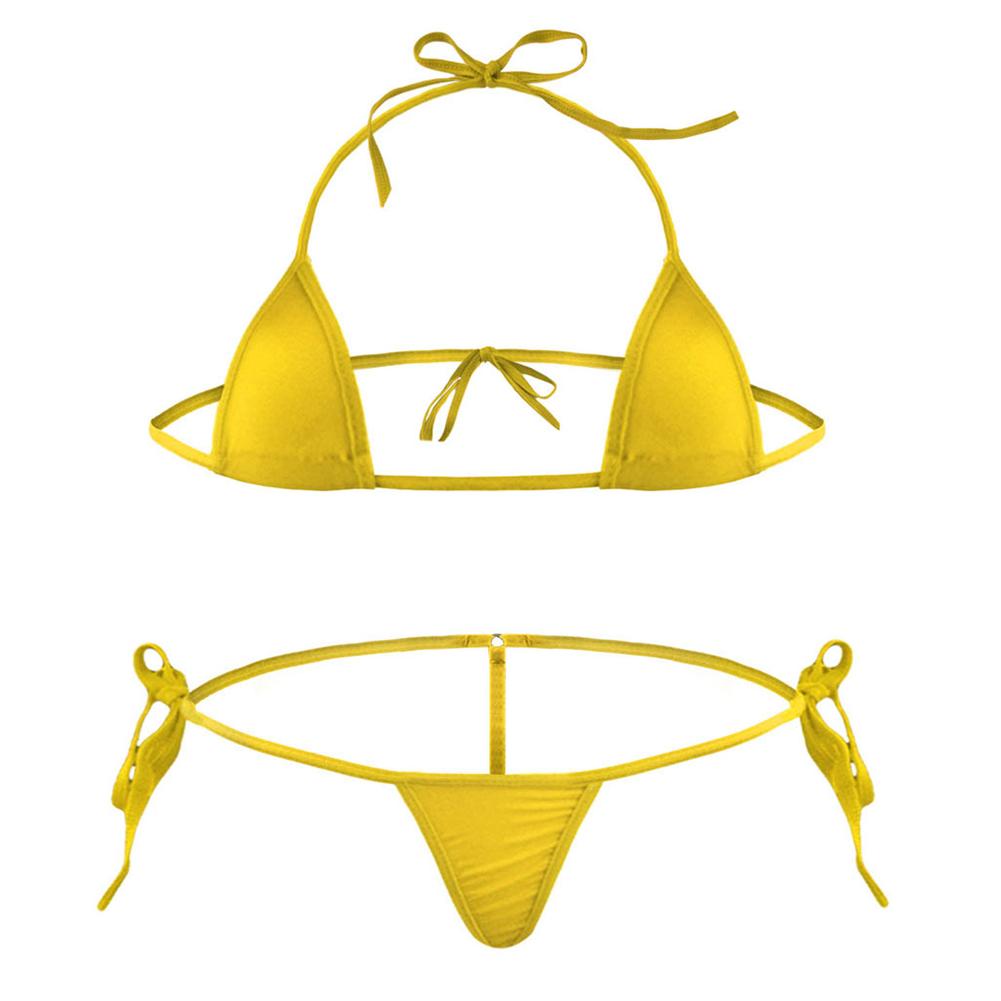 Hot New Beach Holiday Women\'s Bikini Set Lingerie Swimwear Backless Bodycon G String High Fork