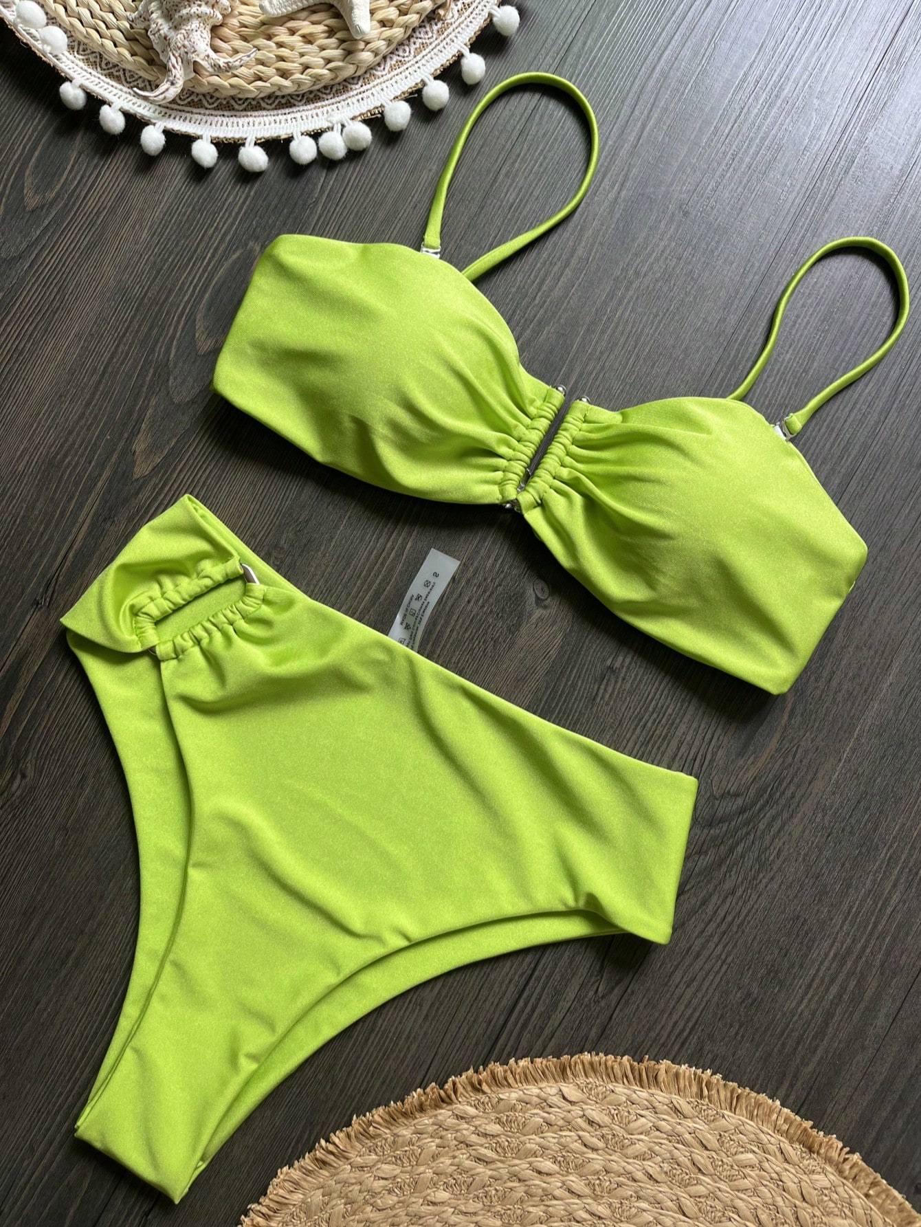 Bandeau Bikini Push Up Women Swimsuits 2026 Sexy Female Swimwear Brazilian Bikini Set Thong Biquini