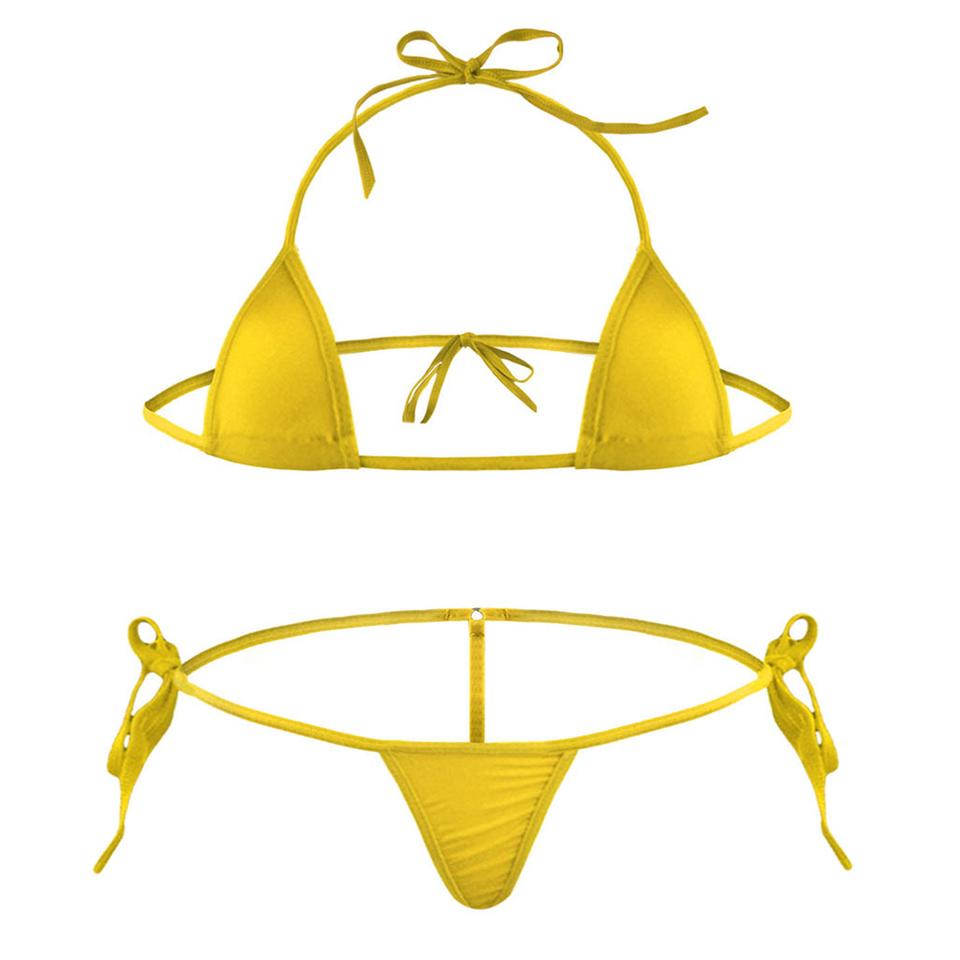 Hot New Beach Holiday Women\'s Bikini Set Lingerie Swimwear Backless Bodycon G String High Fork