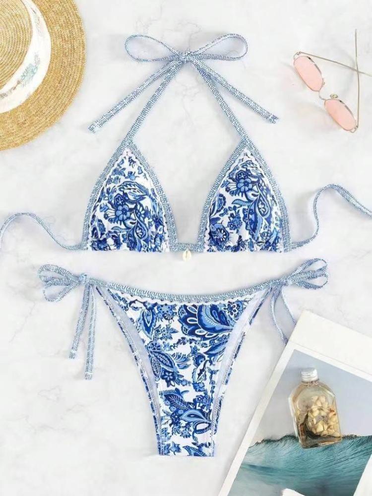 2026 Halter String Triangle Two Piece Bikini Women Swimwear Female Swimsuit Bathers Bathing Swimming