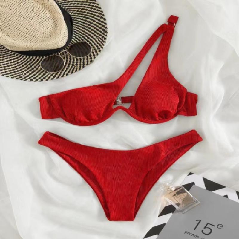Sexy Bikinis Swimsuits Cut Out Women's Swimwear 2026 One Shoulder Biquini High Cut Bathing Suits