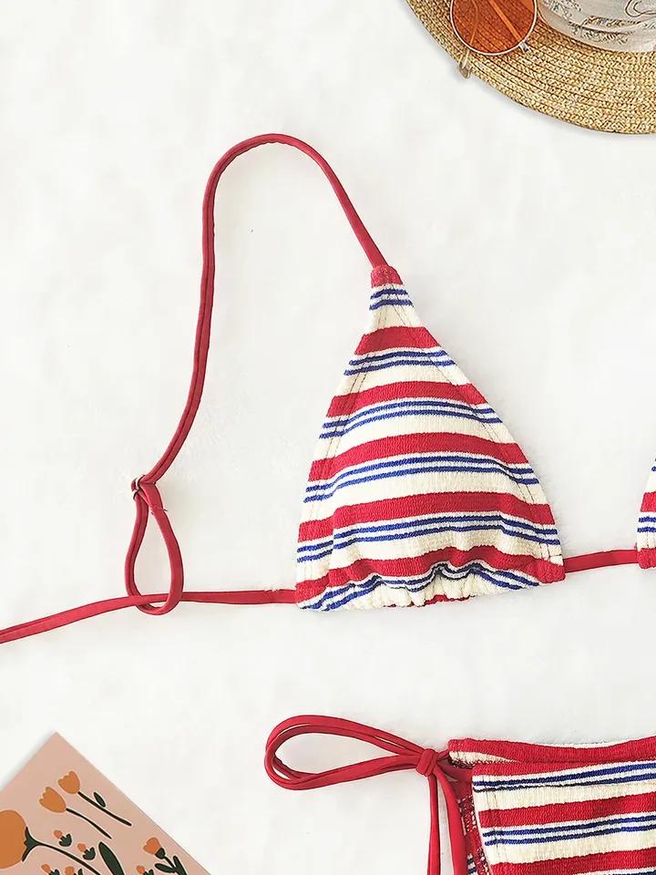 Women's Sexy Push-Up Two-Piece Swimsuit 2026 Bathing Suit Micro Beachwear Stripe Bikini Set Swimwear