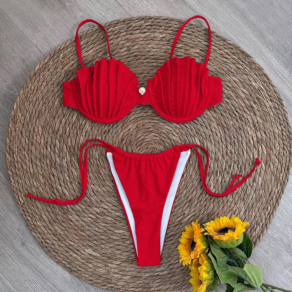 Sexy Shell Micro Bikini 2026 Women Swimsuit Female Swimwear Thong Bikinis Set Brazilian Beach Wear