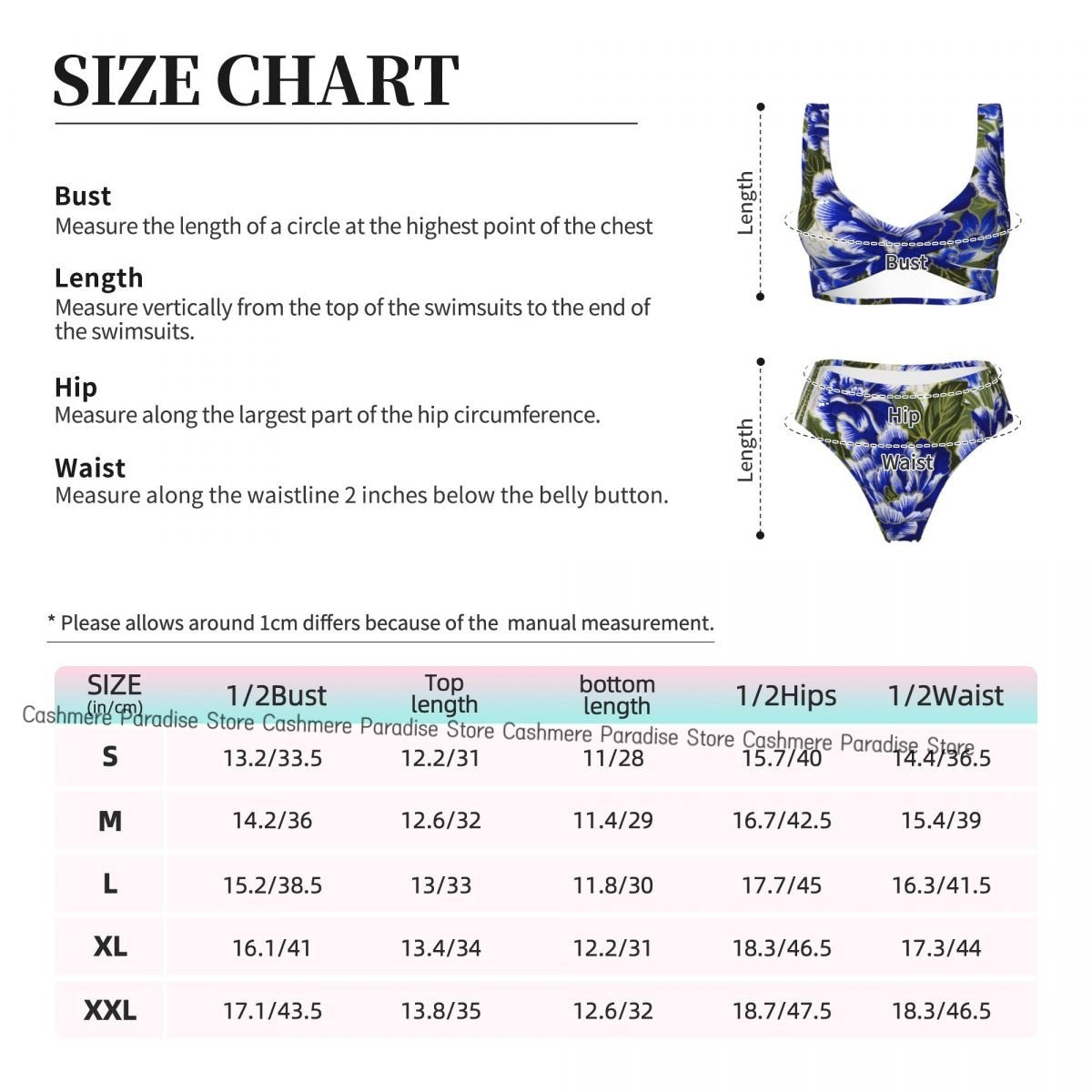 Chinese Flowers Pattern Women Bikini Set Swimsuit Push Up Female Swimwear Bathing Suit